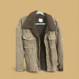 Olive Green Jacket Corduroy Coat WomensCorduroy Jacket For Women Sherpa lined